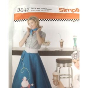 Simplicity 3846 Sewing Pattern  R5 14 16 18 20‎ 22 Factory Fold Uncut